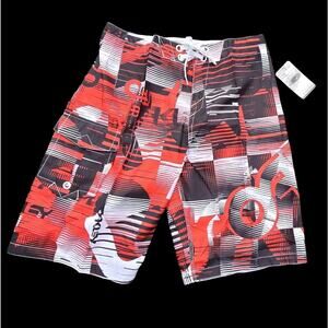 Vintage Y2K NEW Oakley Checkin Out Surf Swim Beach Zip Board Shorts NWT L 36